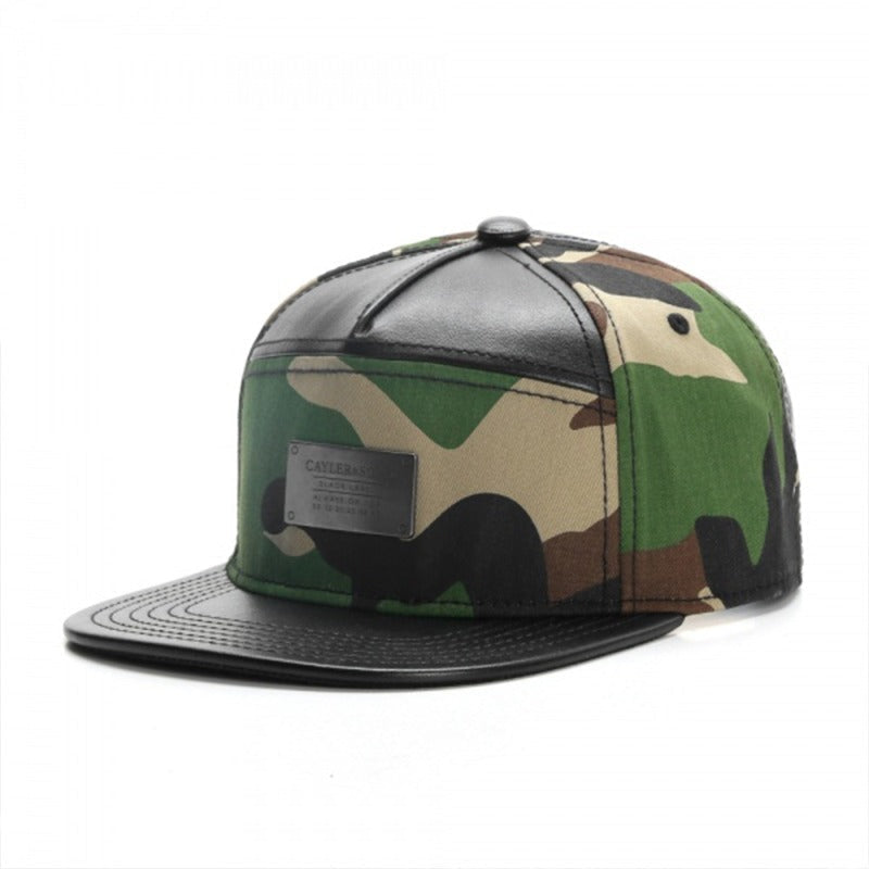 Trendy flat brimmed snapback hatsshade