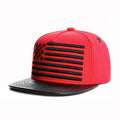 Trendy flat brimmed snapback hatsusa american flag
