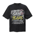 Saint Michael T Shirts Alternative Grunge City Scene Saint Tears Brush Typography Occult Symbol Apparel Print
