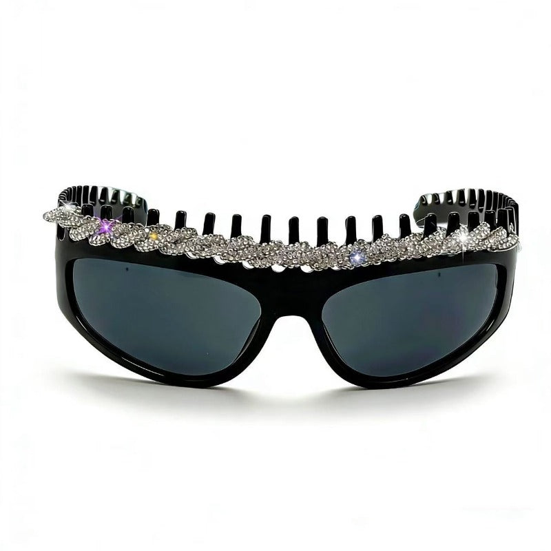 Trendy punk glasses y2k headband cat eye