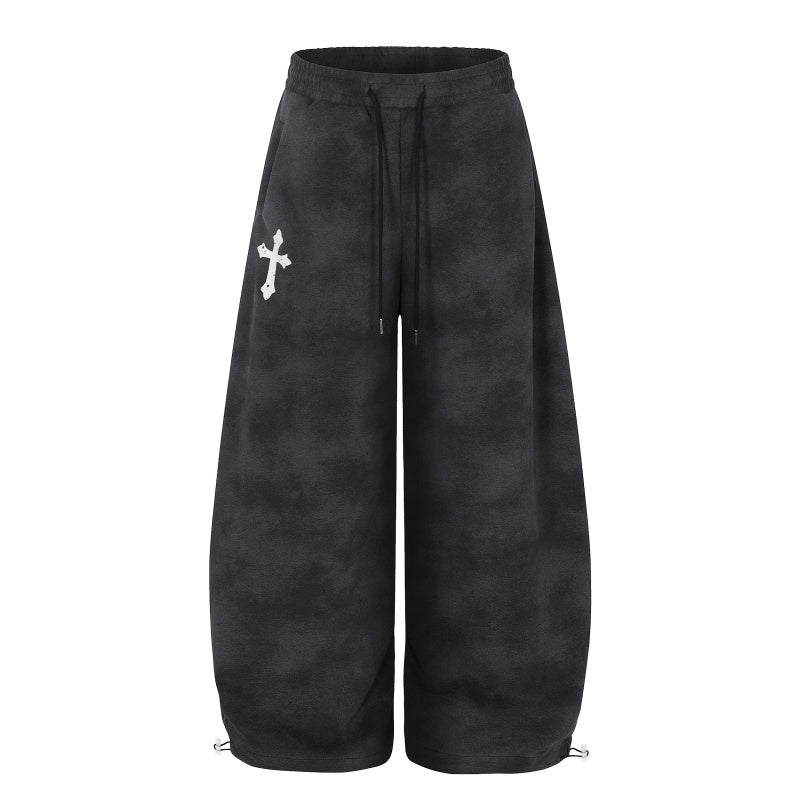 American-style streetwear harem pants Gothic Letter Print Loose Casual Wear
