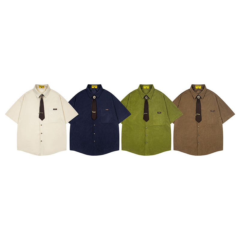 Unisex vintage T-shirt Polo shirt with a stand-up collar