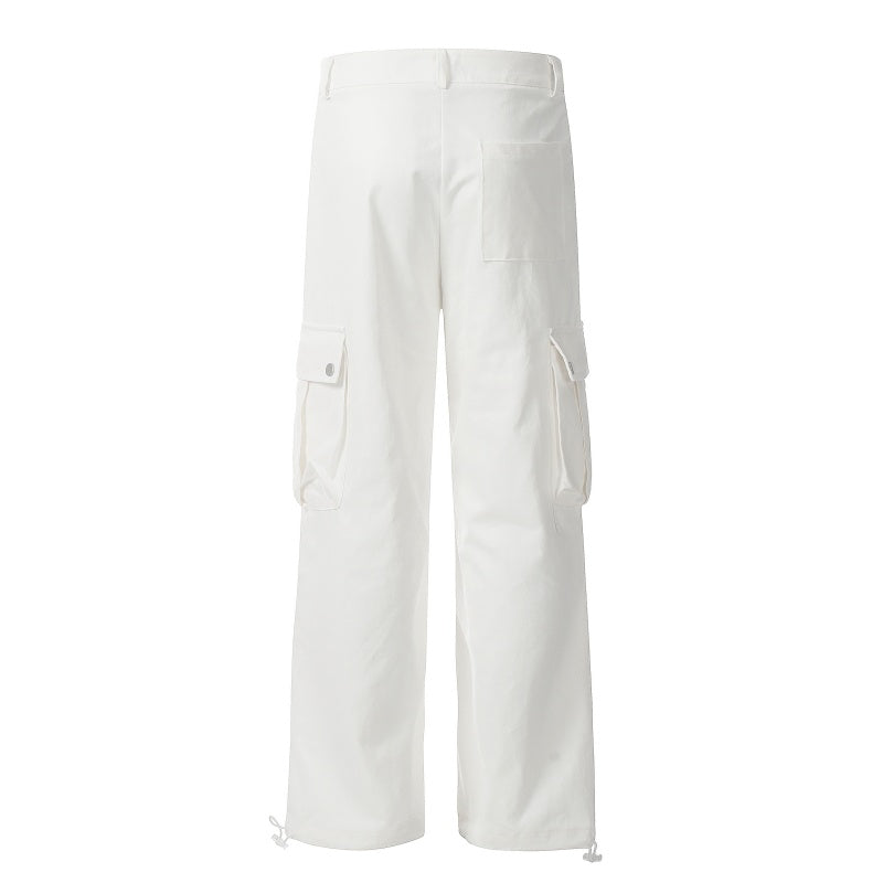 American-style streetwear harem pants Braided Strap Multi-Pocket Cargo Pants