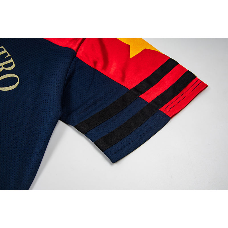 Unisex vintage T-shirt Polo shirt with a stand-up collar