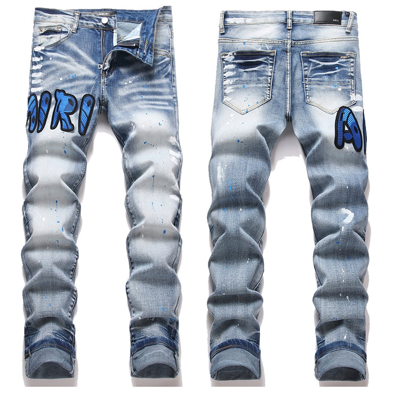 AMIRI Jeans High-quality distressed pure cotton