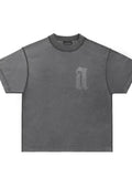 Vintage style washed summer wear T shirt 260G pure cotton high-quality streetwear