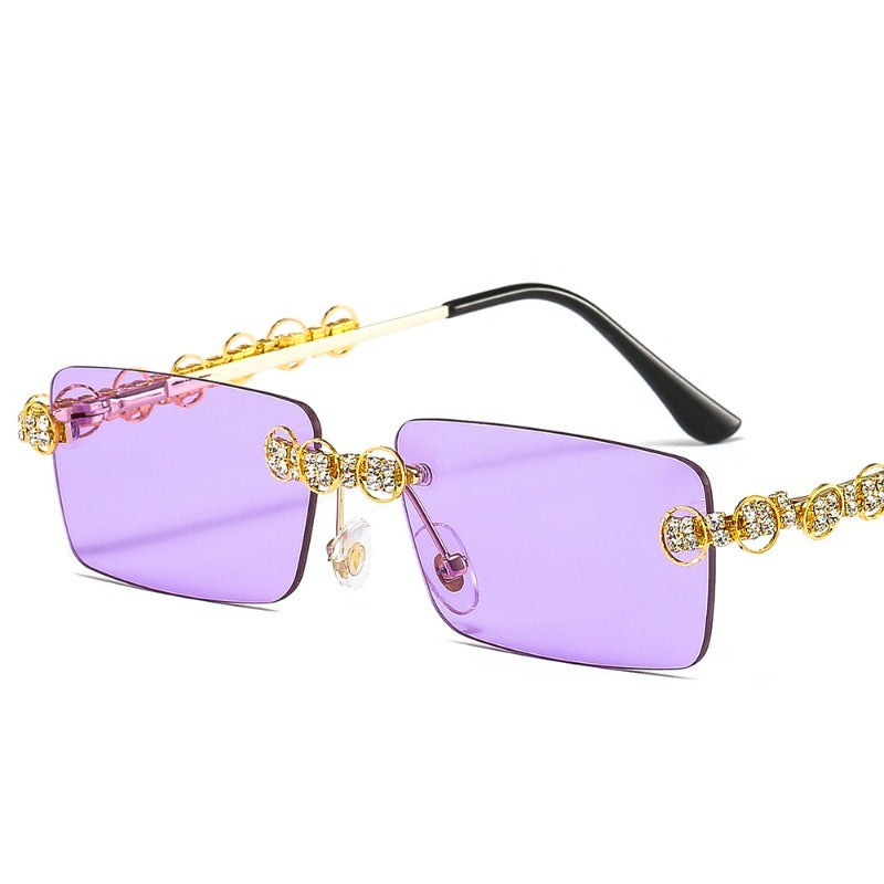 Trendy punk glasses square sunshade uv protection