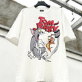 Unisex Vintage T Shirts TOM AND JERRY Limited Edition Washed & Distressed Short-Sleeve T-Shirt. Features custom heavyweight, brushed fabric with a vintage feel and high-quality direct-to-garment (white ink) printing—delivering premium texture and sty