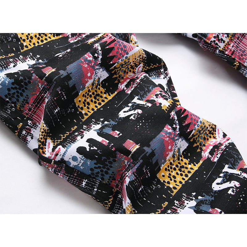 Mens Fashion Jeans Street mosaic 8836# Pure cotton high quality