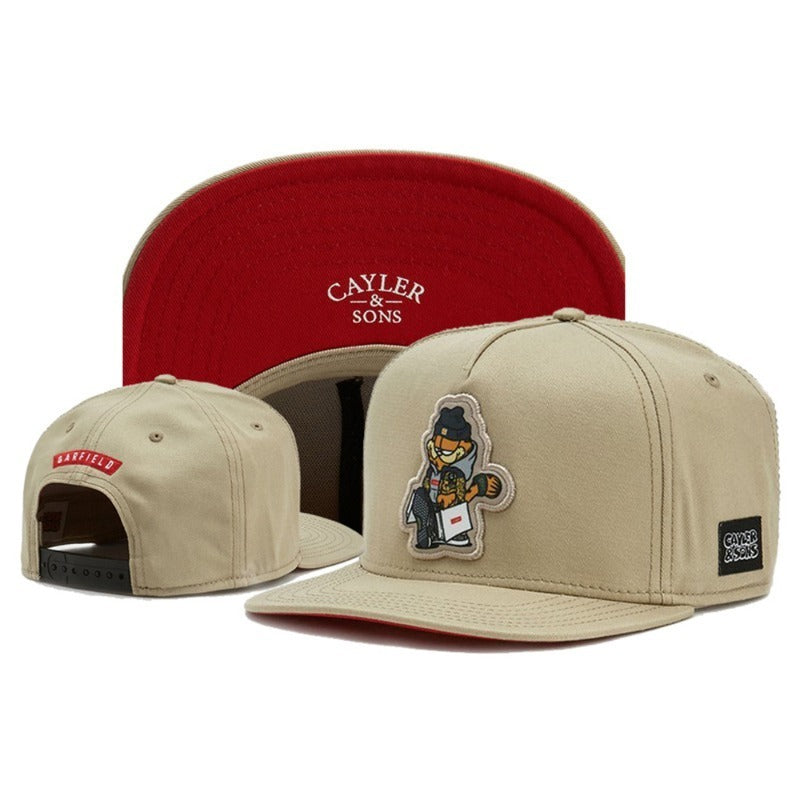 Trendy flat brimmed snapback hatscartoon