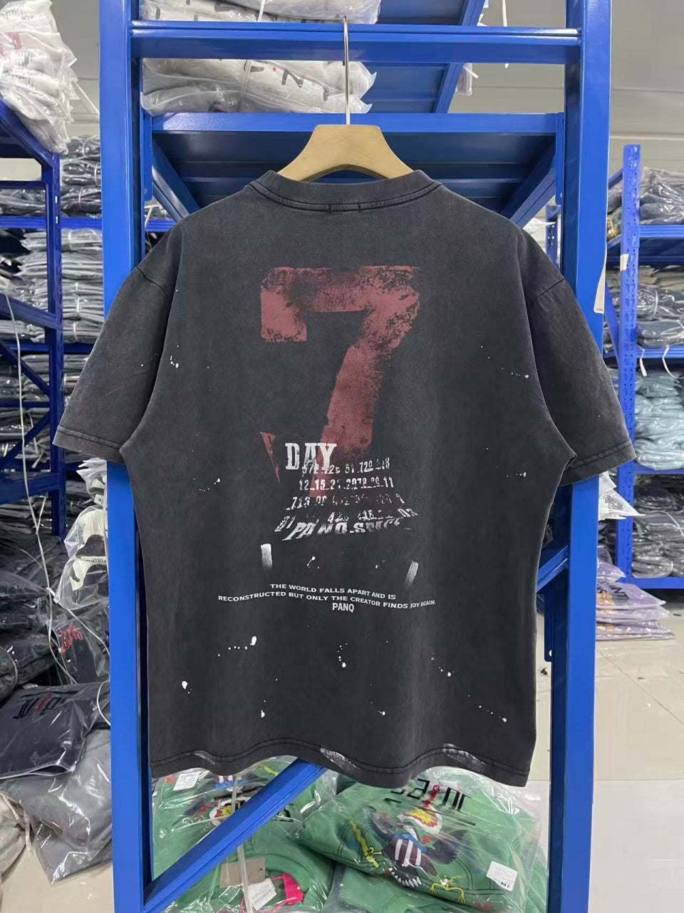Vintage style washed summer wear T shirt 260G pure cotton high-quality streetwear