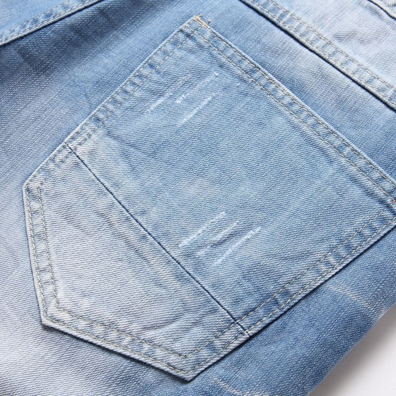 Denim shorts High-quality trendy casual pure cotton Non-stretch plus-size men's clothing