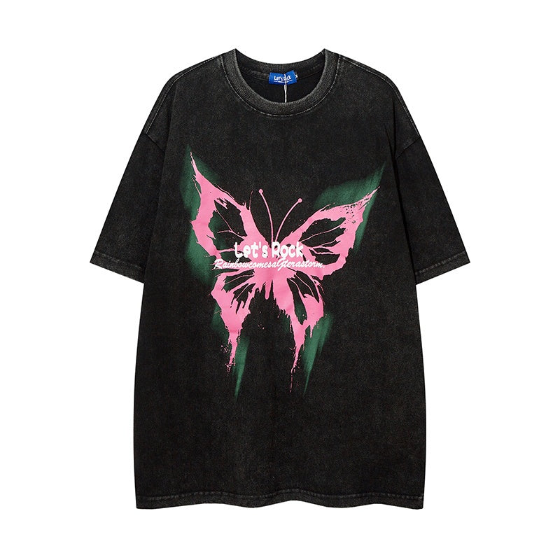 Unisex vintage T-shirts Vintage-style washed print