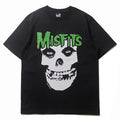 Mens T-shirt Misfits-style punk skull print