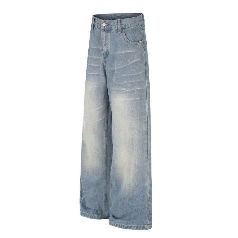 American-style streetwear harem pants Front & Back Crease Wide Leg Silhouette