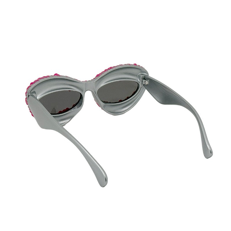 Trendy punk glasses y2k retro frog eyes weird