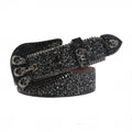 Hip-hop punk rhinestone belt skull dark style