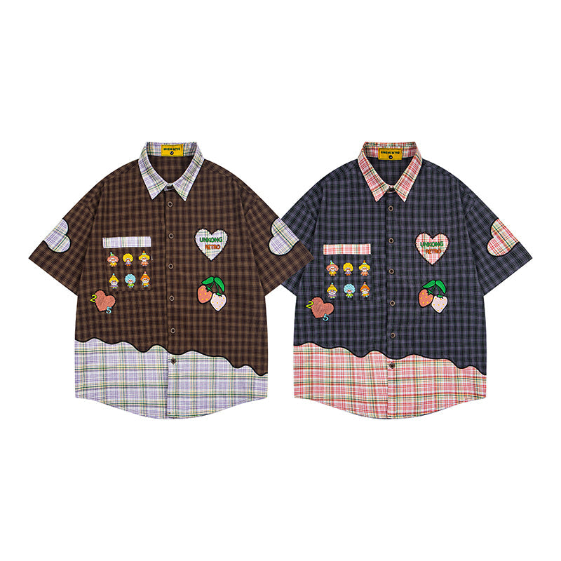 Unisex vintage T-shirt Polo shirt with a stand-up collar