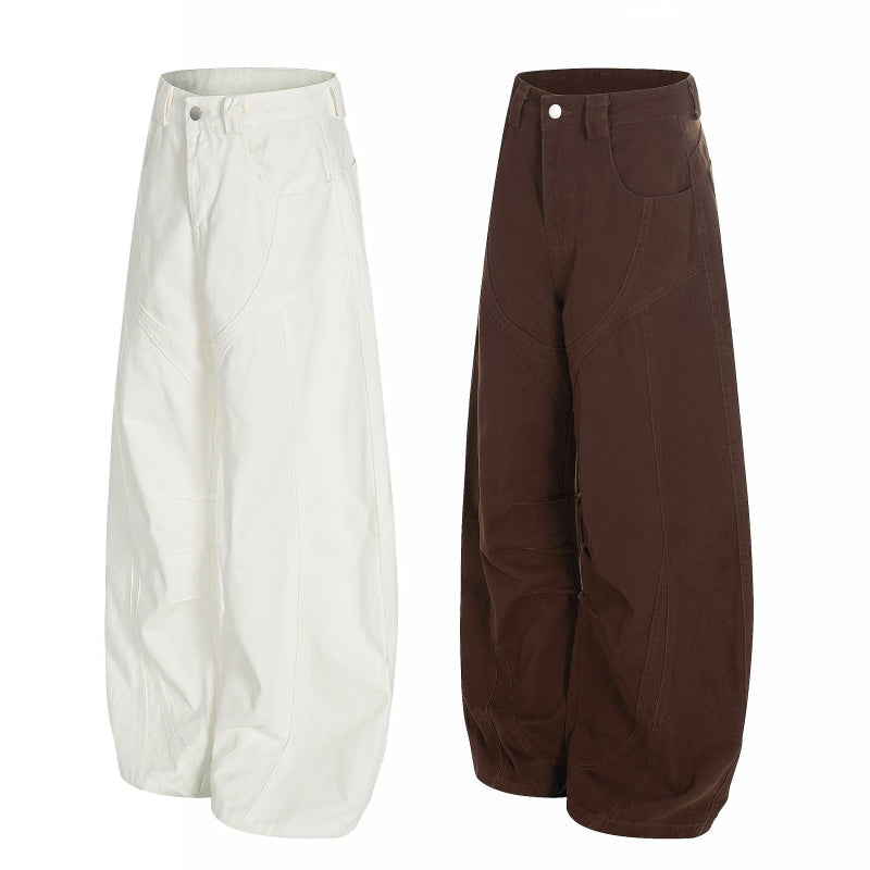 American-style streetwear harem pants Draped Loose Fit Dual Color Apparel