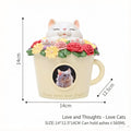 Pet Grave Marker Cartoon Kitten Puppy Funeral Cremation Ashes Storage Container Pet Memorial Urn Pet Supplies